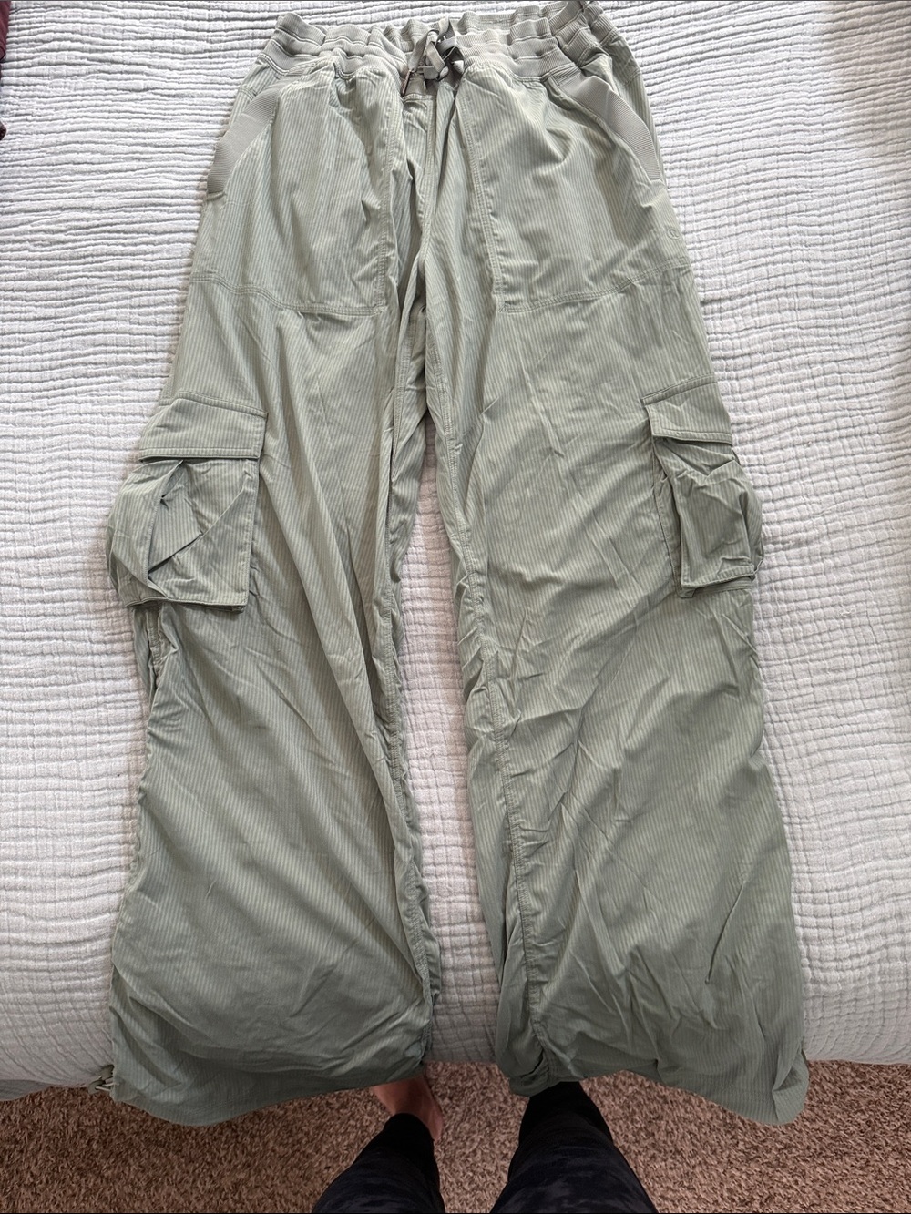 Lululemon Light Sage Green Cargo Dance Studio Pants - Women’s size L